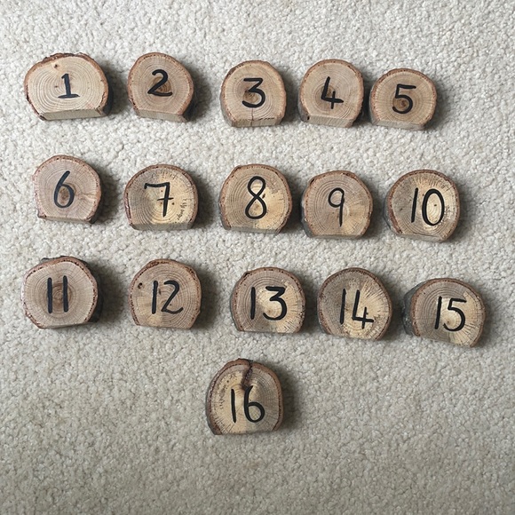 Other - Rustic Handmade Wooden Table Numbers Wedding Decor